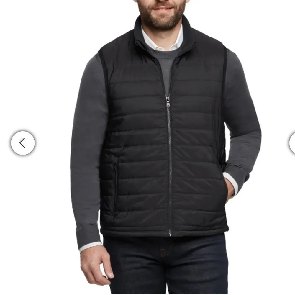 Men's Black Quilted Vest Banana Republic